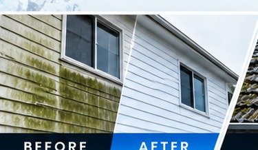 House washing before-and-after result